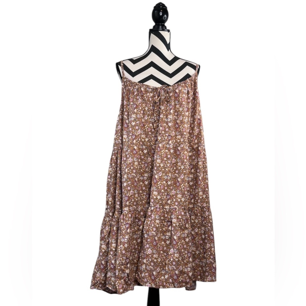 NWT Old Navy Sz 4X Floral Boho Cottagecore Tiered Cami Dress